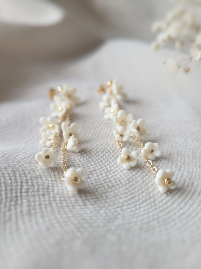 Boucles d'oreilles cérémonie civile mariage moderne et tendance