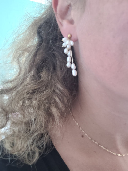 Boucles d'oreilles perles pendantes