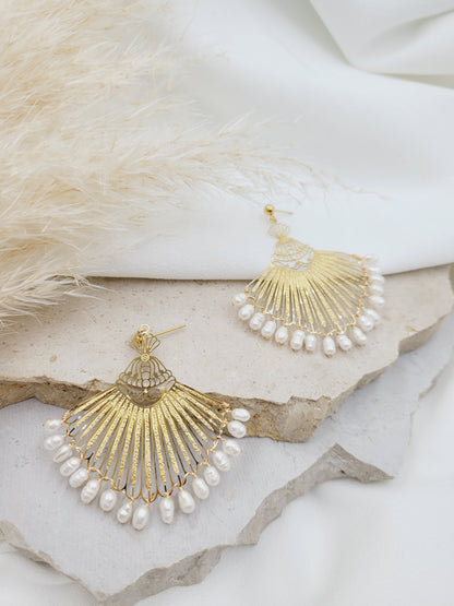 Grande boucles d'oreilles éventail- SEVILLE